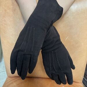 Elegant Brown Suede Gloves, size XS-S